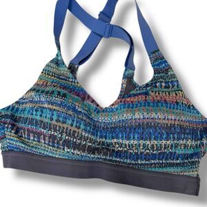 Victoria’s Secret Sport Bra 32B Wireless Yoga Gym Padded Criss Cross Back